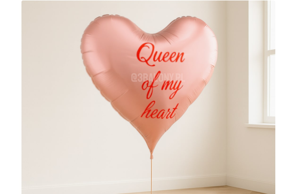 Balon foliowy serce z napisem Qween of my heart