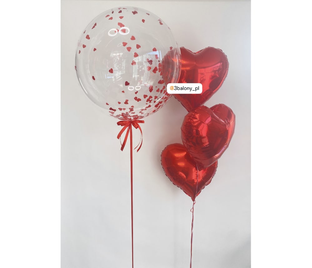 Balonowy zestaw z czterech balonów z helem