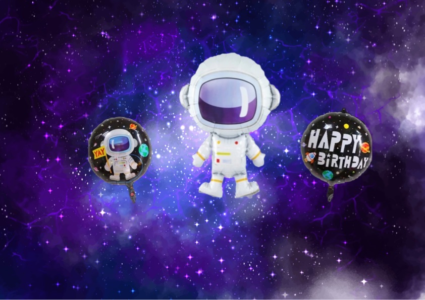 Zestaw balonów z motywem kosmosu