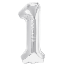 Balon foliowy cyferka. Dowolna cyfra. Kolor złoty lub srebrny z helem