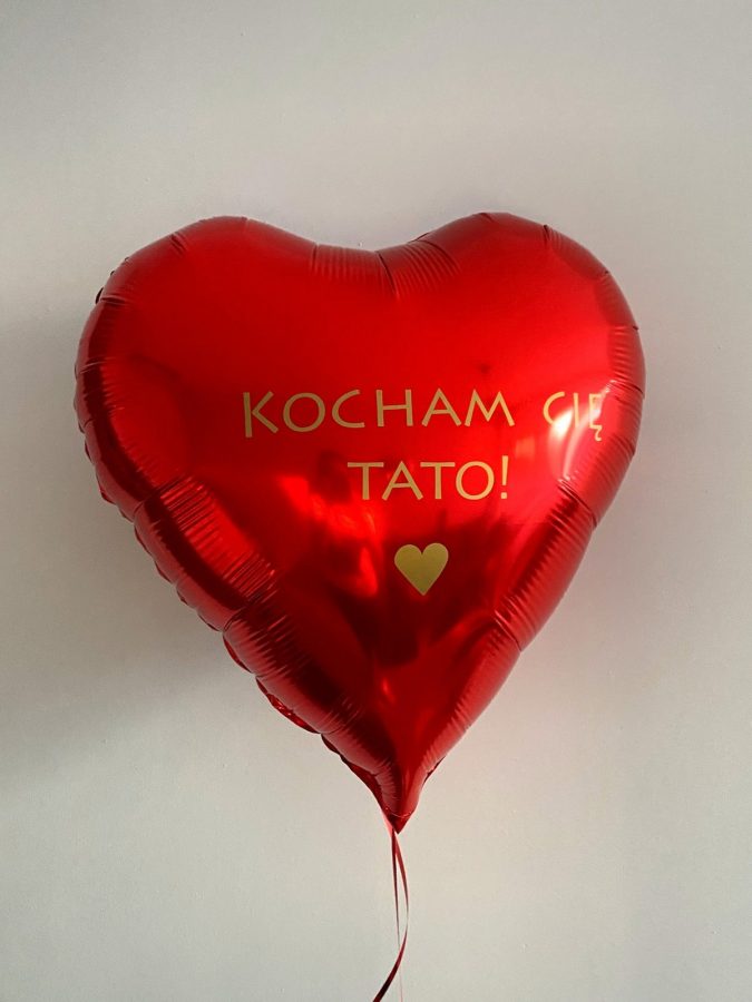 Duży balon foliowy w kształcie serca, rozmiar 61 cm