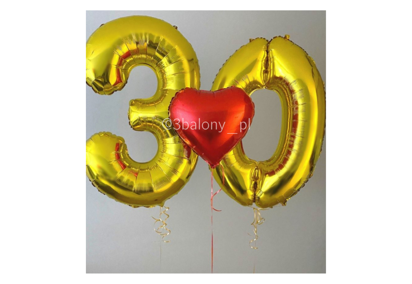 Balony z helem cyfry dla kochanej osoby