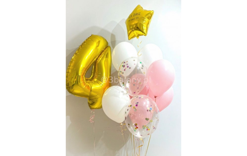 Zestaw balonów z helem dla dziewczynki