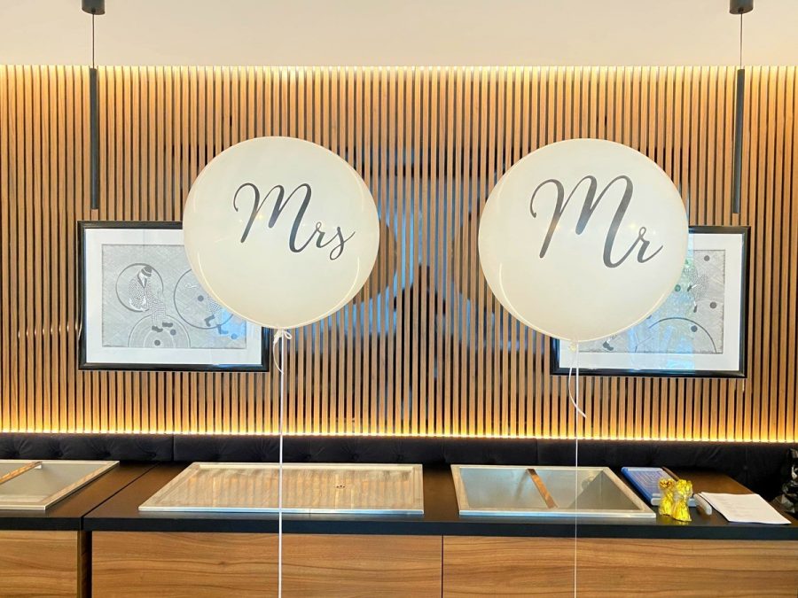 Balony z helem Mrs i Mr na Ślub
