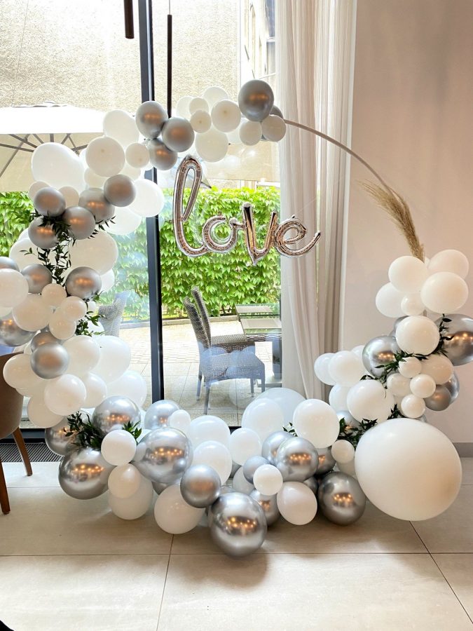 Girlanda balonowa w dwóch kolorach