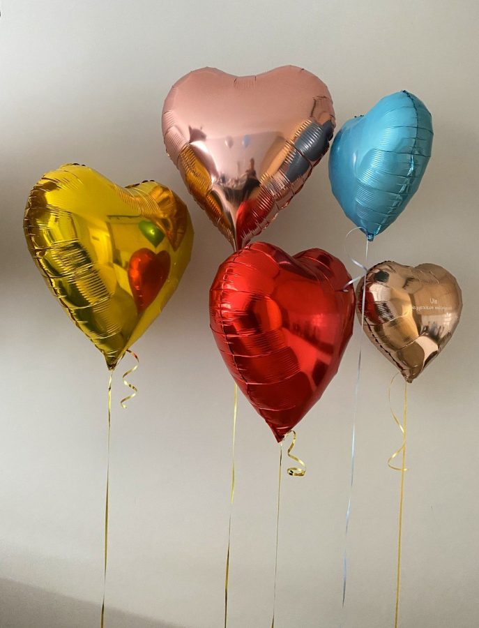 Balony foliowe serca 5 sztuk