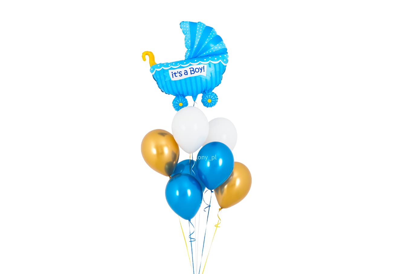 Bukiet balonowy na powitanie syna „it is a BOY!”
