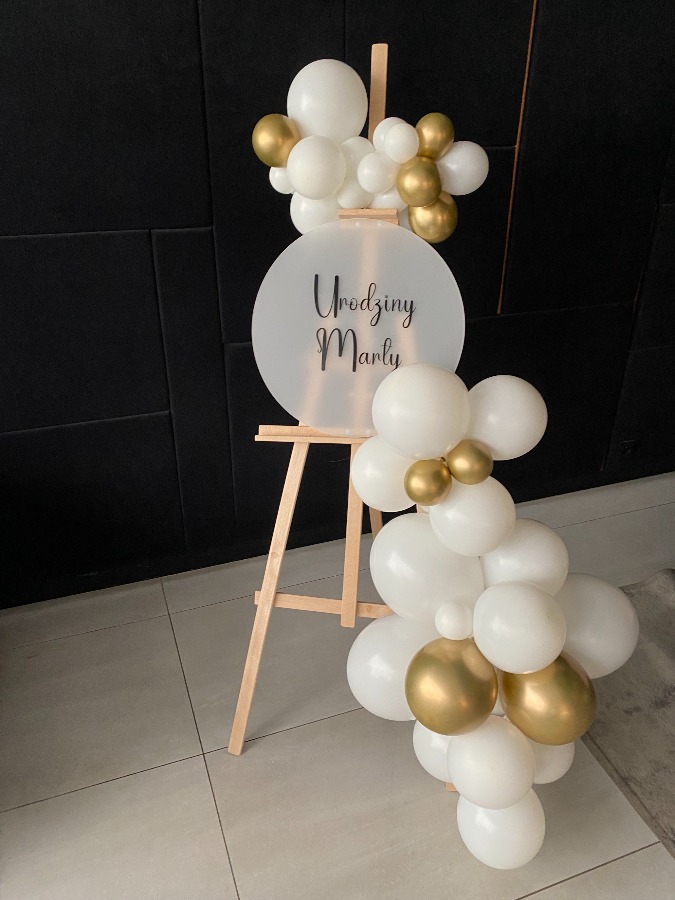 Sztaluga z napisem indywidualnym na powitanie gości (zwrotna)