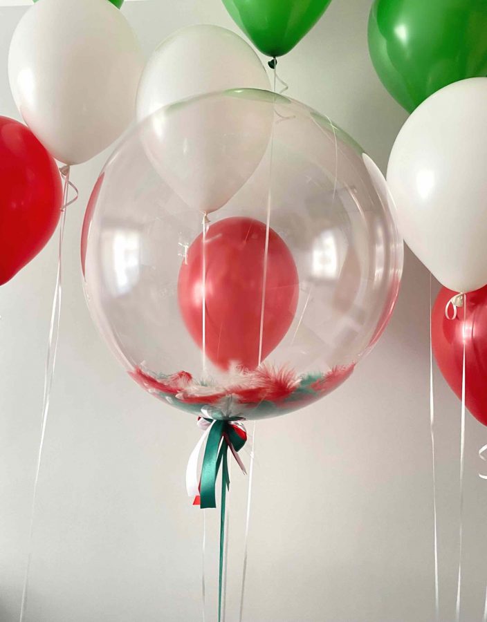 Zestaw balonów w kolorach Włoskiej flagi