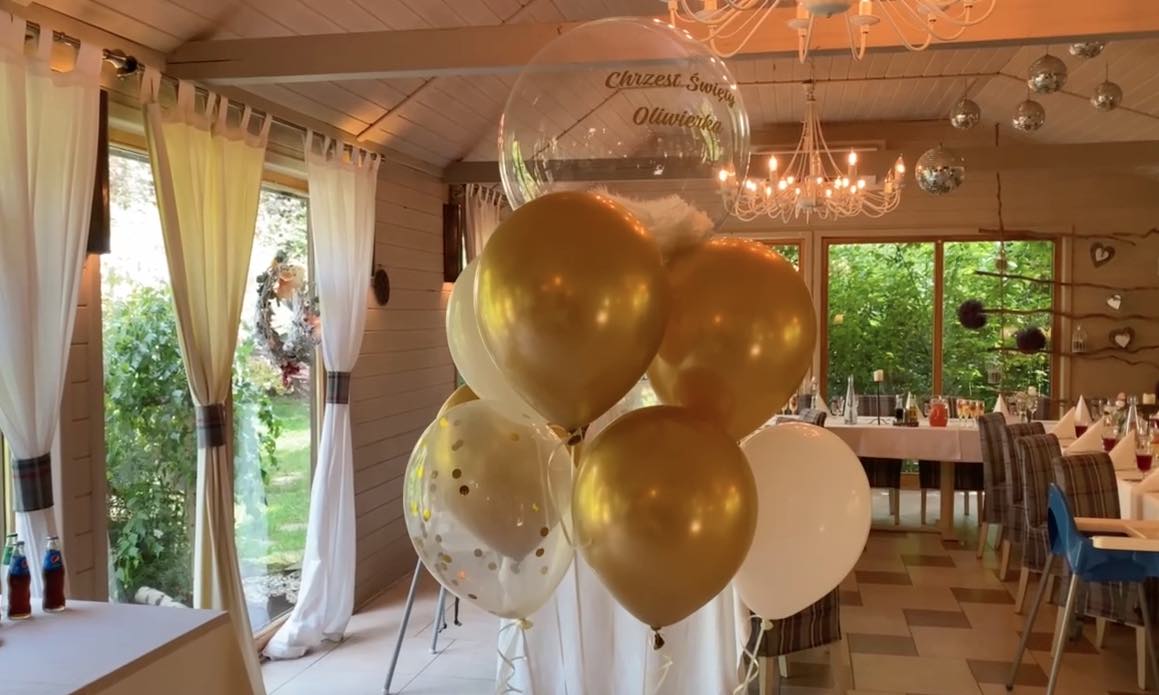 Złoto biały bukiet na Chrzest Święty