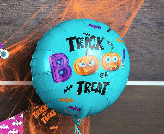 Balon foliowy z napisem Trick Boo or Treat