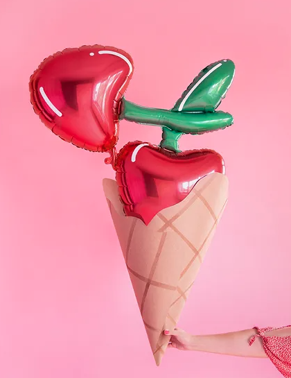 Balon foliowy czerwone wiśnie