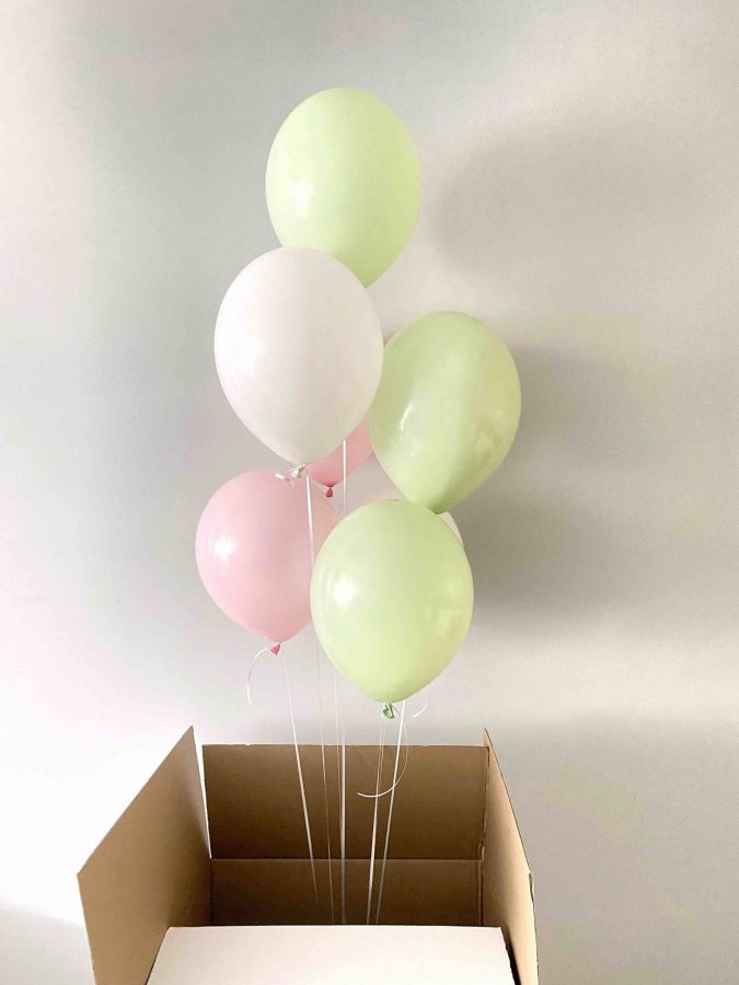 Balony pastelowe w pudełku