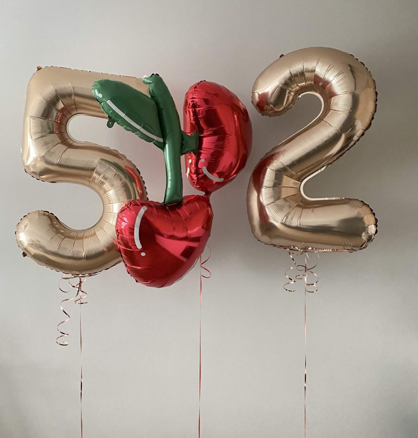 Balon foliowy wiśnia z cyfrą