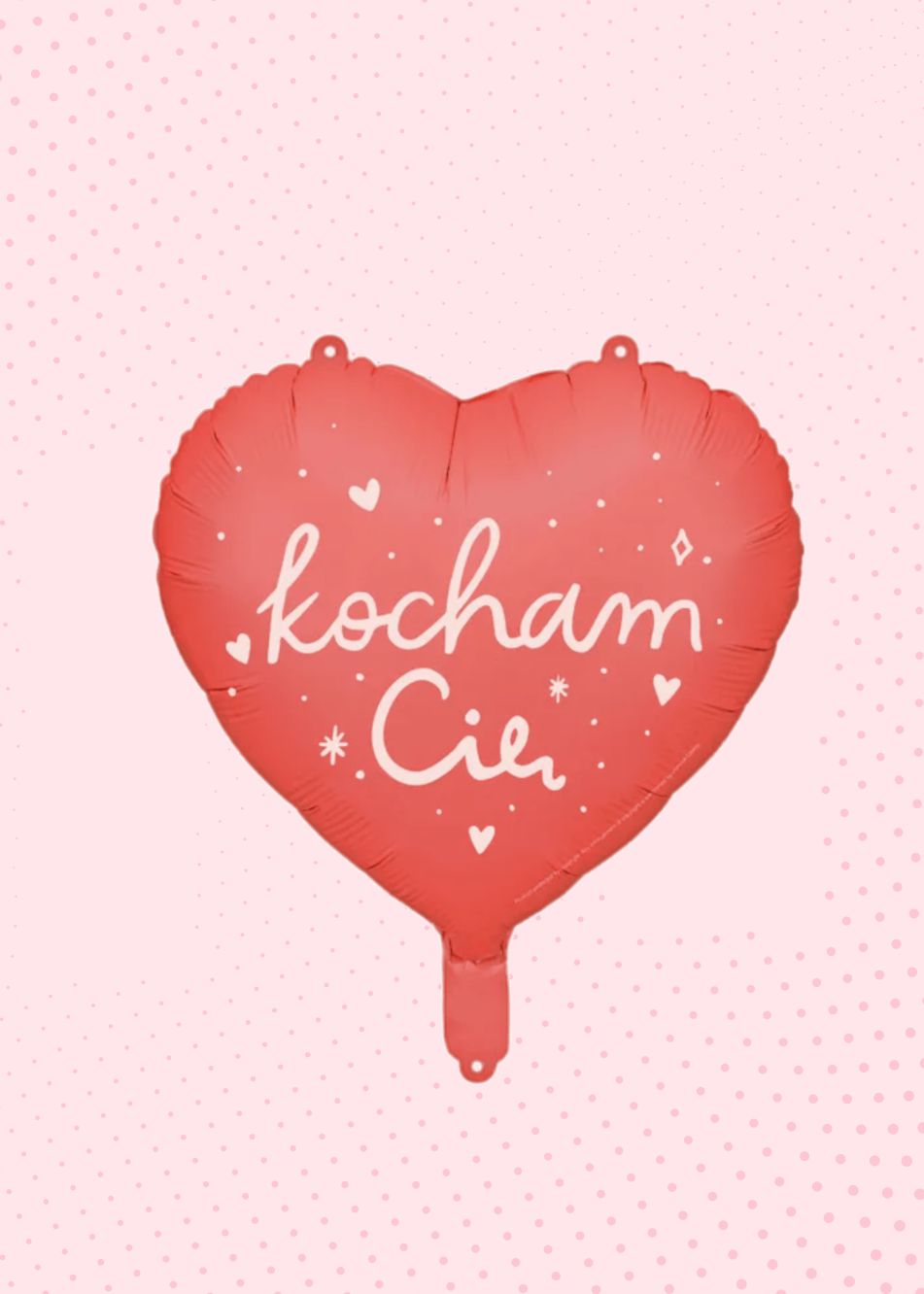 Balon serce z napisem kocham Cię