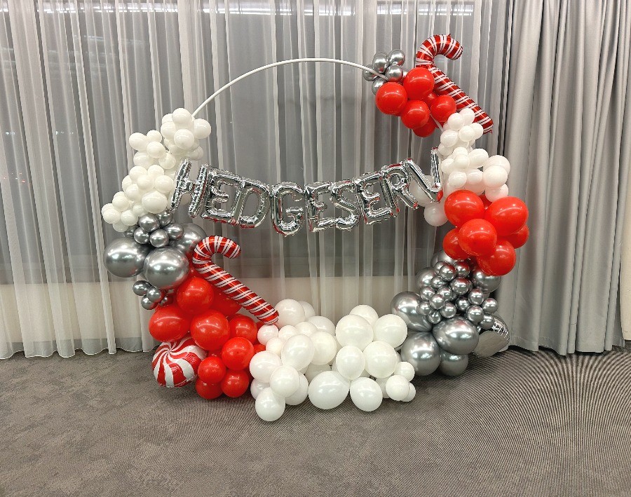 Girlanda balonowa Christmas Party z napisem indywidualnym