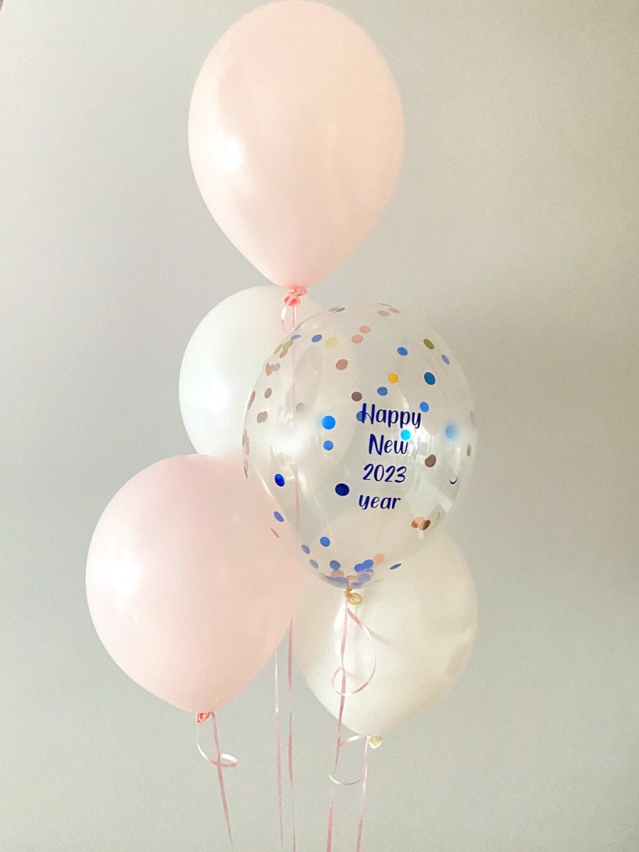 Bukiet balonów z balonem „Happy New 2023 Year”
