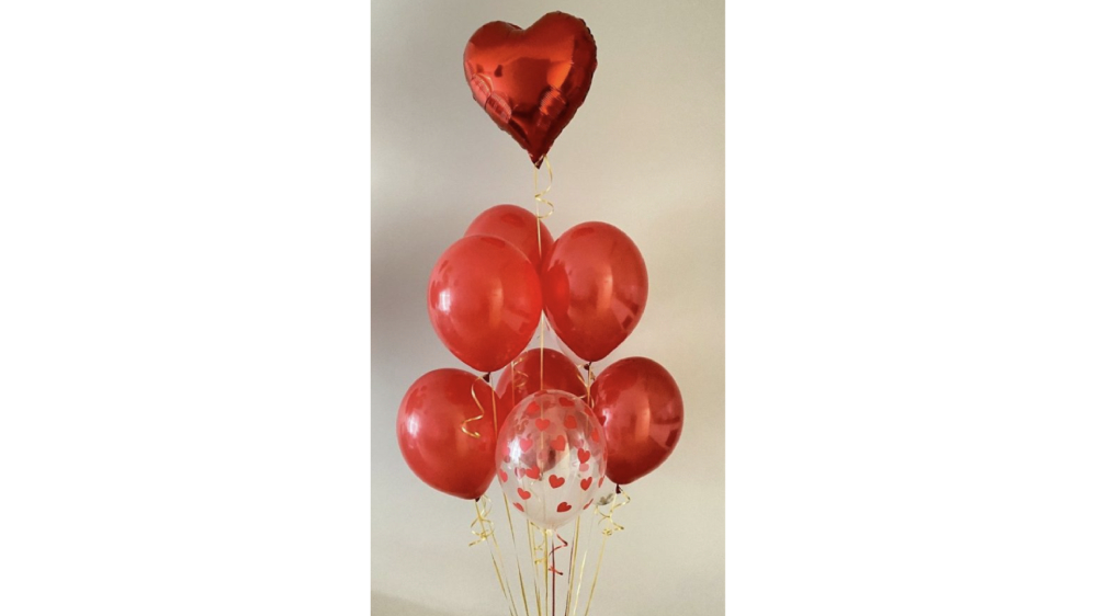 Bukiet balonowy z helem dla zakochanych