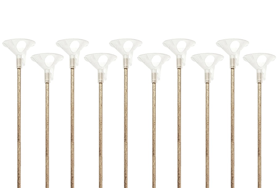 Patyczki do balonów z zatyczką EKOLOGICZNE, 100 szt.