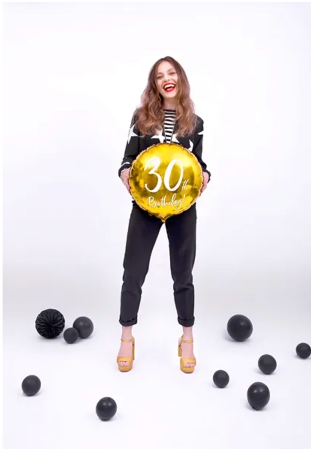 Balon okrągły na 30 urodziny