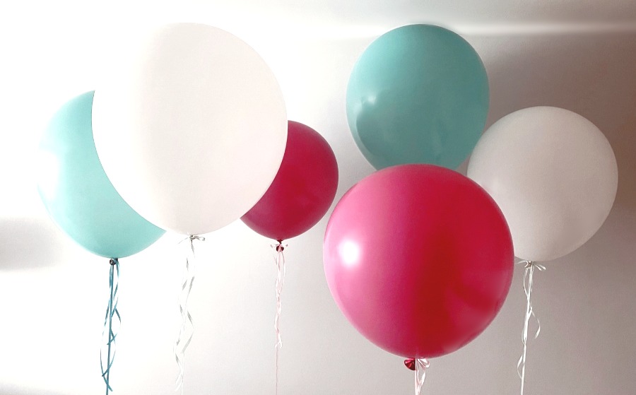 Metrowy balon kula, kolor tiffany