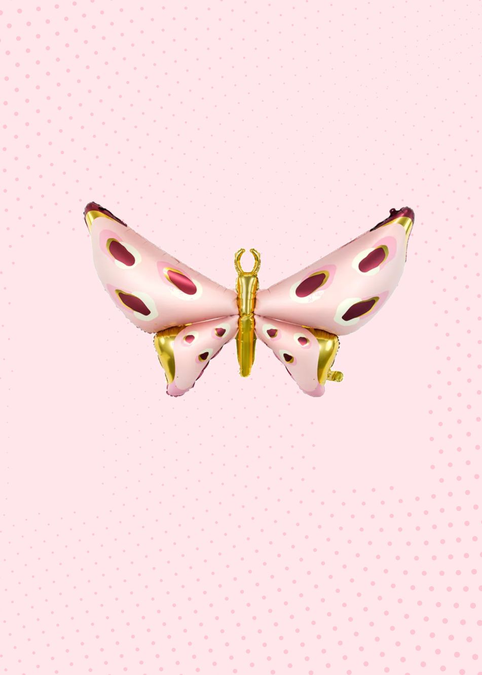 Różowy balon foliowy motyl 120 cm