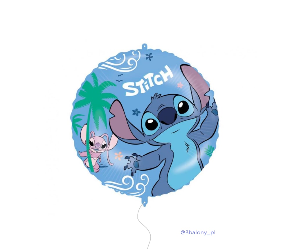 Balon foliowy STITCH & ANGEL DISNEY z helem