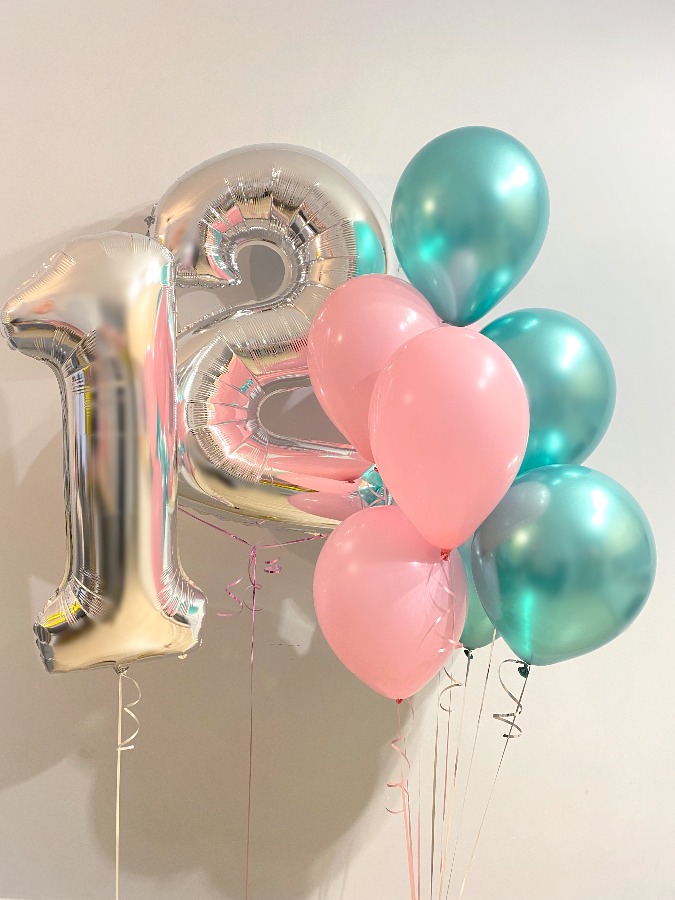 Zestaw w miętowym i różowym kolorze