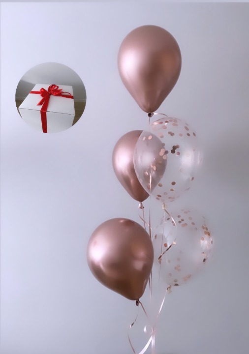 Pięć balonów w pudełku