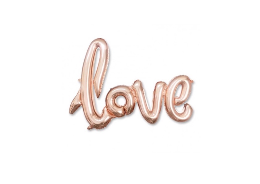 Balon foliowy złoty róż Love