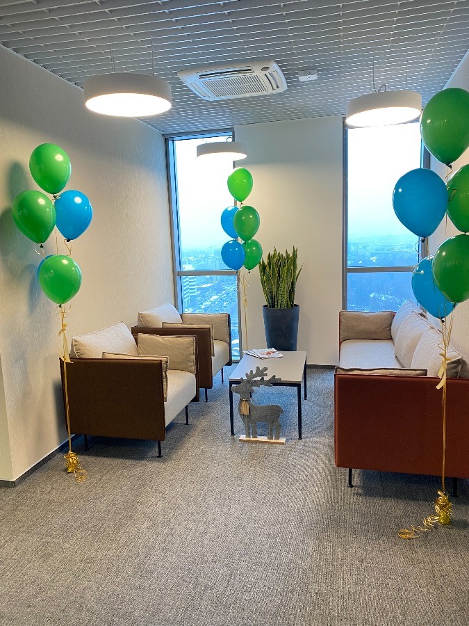 Trzy bukiet balonowe po 5 balonów