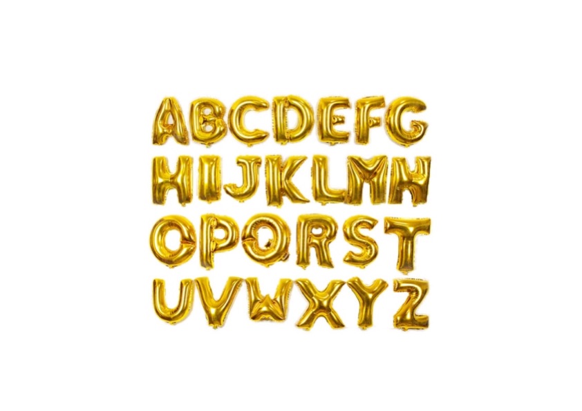 Balon złota literka 1 metr