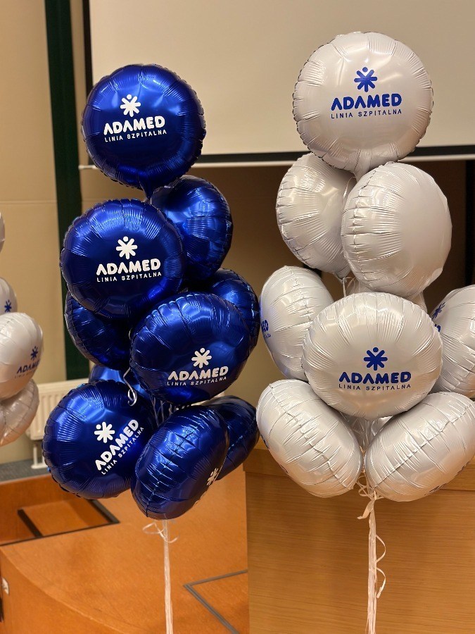 Okrągły balon foliowy z logo firmy