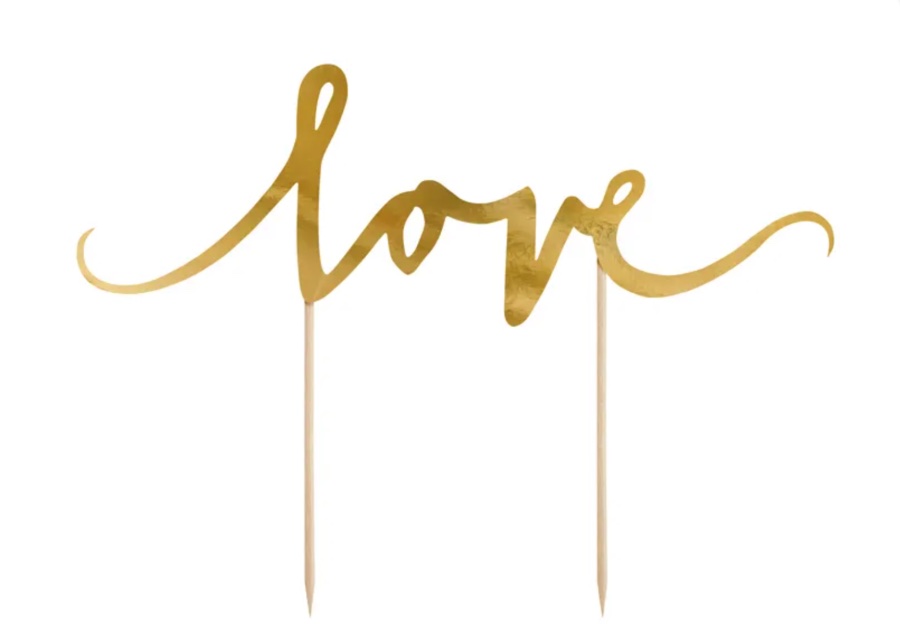 Topper na tort Love, rozmiar 17 cm