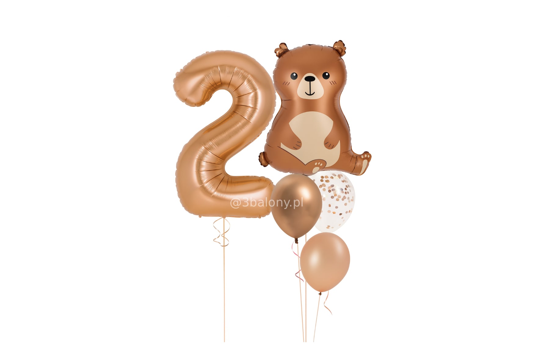 Miły bukiet z balonem foliowym miś