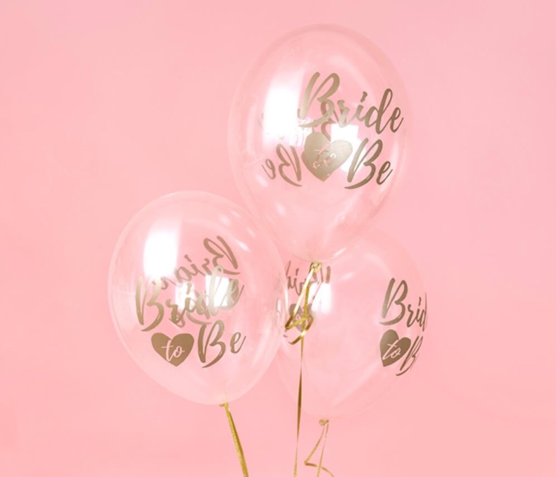 Trzy balony bride to be z helem