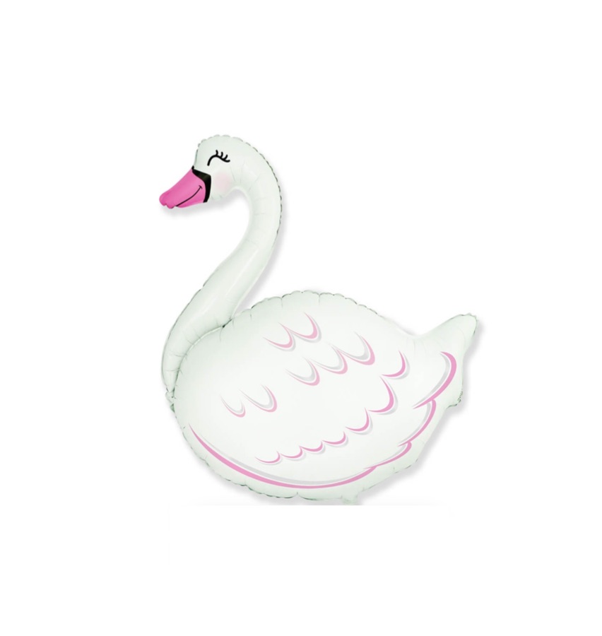 Balon foliowy łabędź z helem