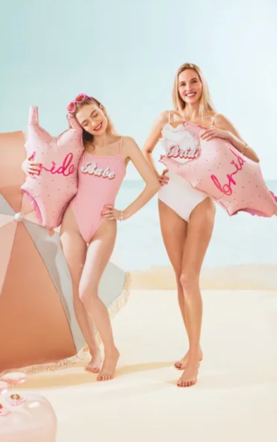 Balon foliowy różowy strój kąpielowy