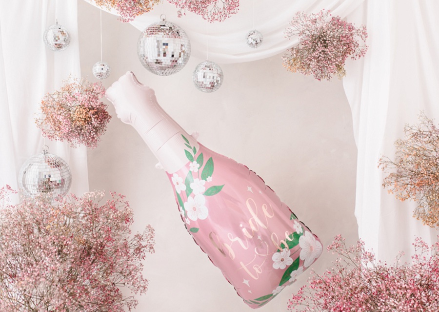 Balon foliowy Butelka z napisem Bride to be