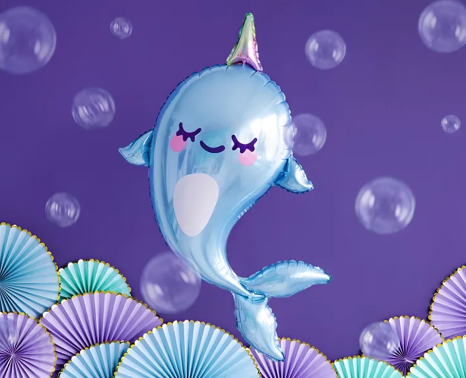 Balon  foliowy Narwal (jednozębny) z helem