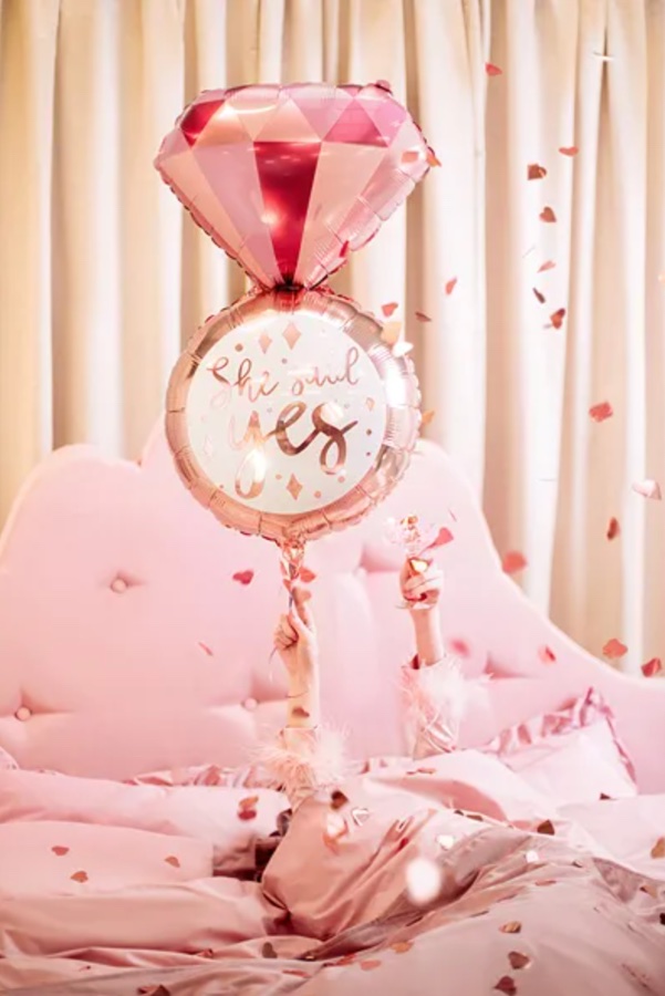 Balon foliowy Pierścionek, 41 x 72 cm z helem