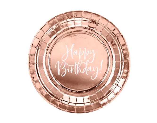 Talerzyki Happy Birthday 18 cm (6 szt.)