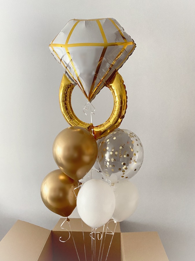 Duży bukiet na Panieński w złotym kolorze