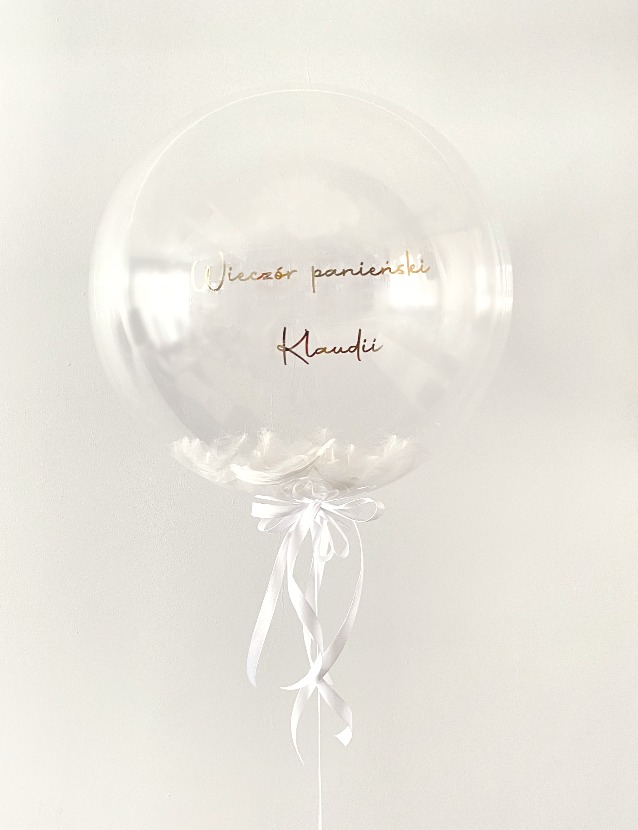 Balon ze złotym napisem wieczór panieński