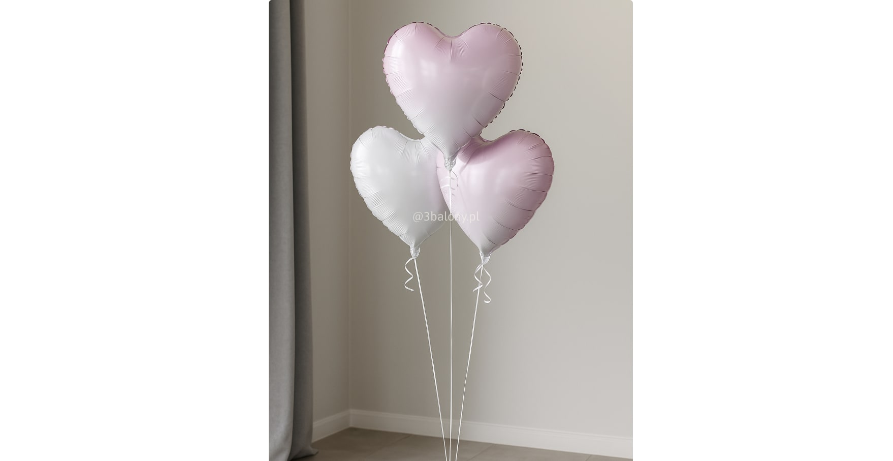 Miły zestaw serca w kolorze biało-różowym