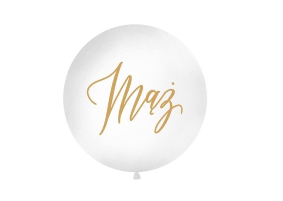 Balon kula ze złotym napisem Mąż