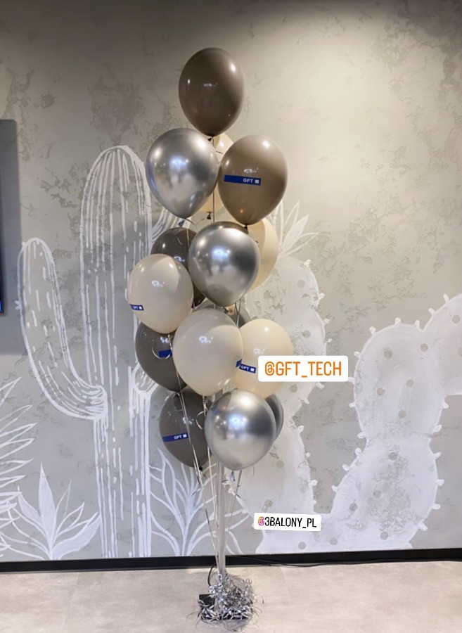 Balony dla firmy z logo firmy w dwóch kolorach