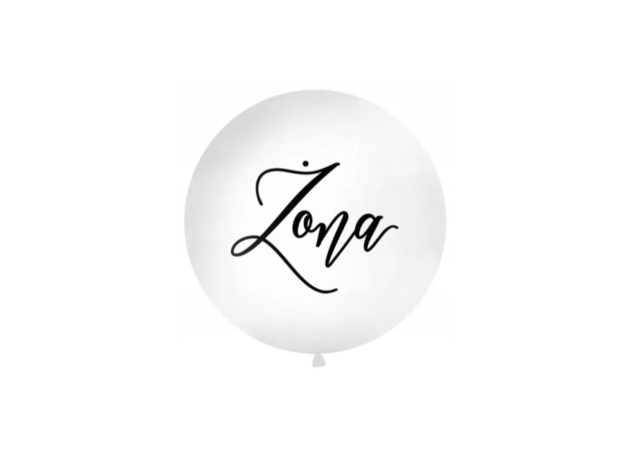 Balon z napisem żona