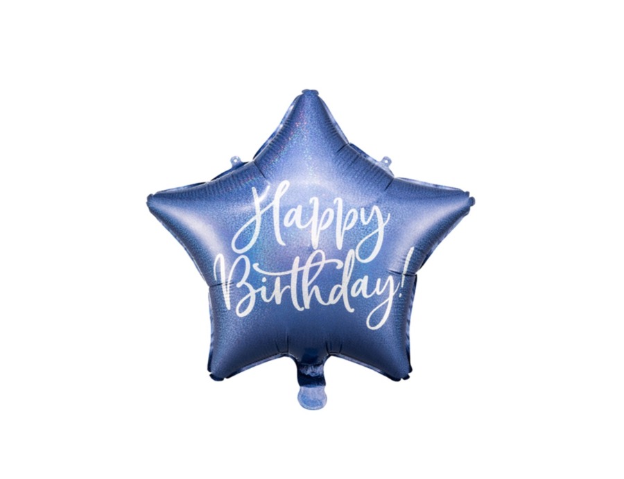 Balon foliowy Happy Birthday granat