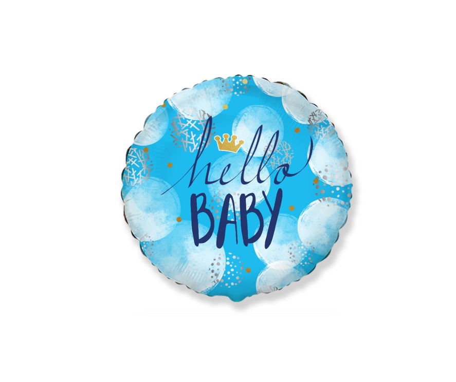 Balon foliowy Hello Baby Boy z helem